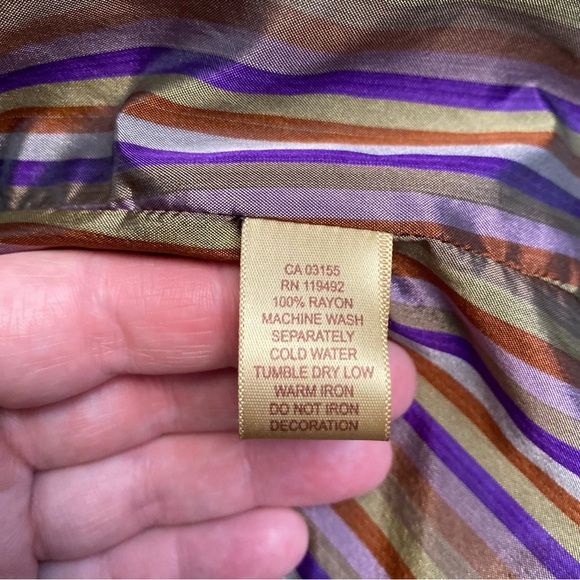 Vintage April Cornell blazer velvet quilted collar bell sleeve 100% Rayon - Picture 10 of 11